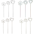 Miniatyrbillede 1 af 5: 12 stk. Metal Cocktail Sticks Genanvendelige Klæbende Noteholder Rustfrit Stål Appetizer Stick Rustfrit Stål Cocktail Stick Rustfrit Stål Frugt Stic