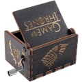 Miniatyrbilde 1 av 3: Game Of Thrones Musikboks i tre, Antik Håndskåret Tre Håndsveiv Musikbokser Gave til Chris