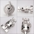 Miniatyrbilde 6 av 7: Multifunksjonell kraftig grephode svingbart hodeholder grep klemme monteringsadapter for lysstativ, forlengelsesbomarm og annet fotografisk utstyr Clamp