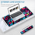 Miniatyrbilde 3 av 7: Musematte Gaming Stor Skrivebordsmatte (31,5 x 11,8 x 0,12 tommer) Vaskbar Musematte Bærbar PC-Skrivebordsmatte, Japansk Musematte med Sklisikker Gummibase, Utvid mouse pad Y13 XL
