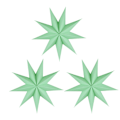 Pikkukuva 1 / 6: 12 tuuman 19D 9-sakarainen paperilyhty seinäkoristeeksi häihin, syntymäpäiville, vauvanhuoneeseen ja juhliin Mint Green