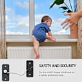 Miniatyrbild 4 av 7: [Uppgradering] 2-pack fönsterlås för UPVC & 4 fönsterhörnskydd, kylskåpslås för barnsäker husdjur, barnsäker fönsterbegränsare Sel Rectangular