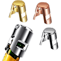 Miniatyrbillede 1 af 5: Champagne prop til flasker, sæt med 3 rustfrie stål champagne prop til champagne og champagnepropper