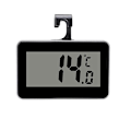 Miniatyrbilde 1 av 5: Digitalt kjøleskapstermometer, Mini digitalt LCD-termometer, Temperatur -20 til 60c, Lett å lese LCD-skjerm, Maks min opptaksfunksjon, Ideell for hjemmet