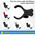 Miniatyrbillede 6 af 7: 1 stk. Opgraderet mikrofonklemmeholder, justerbar mikrofonholder til mikrofoner med en ydre diameter mellem 32 mm og 60 mm, med 5/8\" til 3/8\" skrue Ada 1 PCS
