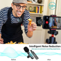 Pikkukuva 3 / 5: Langaton Lavalier-mikrofonin kohinanvaimennusmikrofoni Tiktok-tallennukseen Vlog-livestreaming