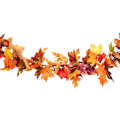 Miniatyrbild 7 av 8: 2-pack höstgirlang av lönnlöv, 5,9 fot/styck hängande girlang konstgjord höstlövsgirlang Thanksgiving-dekor för hem bröllop öppen spis Orange