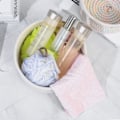 Miniatyrbilde 7 av 8: Flettet bomullsreip oppbevaringskurver, 2 stk flettet kleskurver, leketøy oppbevaringskurver, kurver, leker bøker stue babybarnerom flettet ba Embroidered Rainbow on Beige