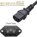 Miniatyrbild 2 av 5: 10 st AC 250V 10A IEC 320 C14 Panelmonterad strömkontakt adapteruttag