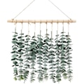 Miniatyrbillede 1 af 7: Kunstig eukalyptus vægdekoration grønt boho chic boligindretning landlig rustikke planter med træpind til soveværelse stue lejlighed