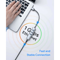Miniatyrbilde 3 av 8: USB til Ethernet-adapter, 4 i 1 aluminium USB Ethernet-adapter med RJ45 10/100/1000 Mbps Gigabit nettverks-LAN-port, 3 USB 3.0-porter, for MacBook Pro, Gray