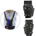 Miniatyrbild 7 av 8: Frisörverktyg Midjeväska PU Läder Hårstyling Utrustning Bälte Väska Frisör Väska Pung Läder Hårklippning Holster Pung för att hålla saxar