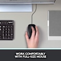 Pikkukuva 2 / 8: B100 Langallinen USB-hiiri, 3 painiketta, optinen seuranta, ambidextrous PC / Mac / Läppäri - Musta