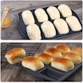 Miniatyrbilde 3 av 5: Mini brødform, 8-hulls non-stick muffinsform, karbonstål brownie bakeware for stekeovn - grå
