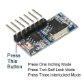 Miniatyrbillede 5 af 5: Trådløs Rx480e-4wqb 433mhz Rf-modul Sender og Modtager 3 Sæt 4 Kanal Output Link Kit Til