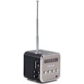 Pikkukuva 3 / 7: Radio, Radio Billig, Td V26, Pieni kannettava radio verkkovirralla ja akulla Mini-kaiutin Musiikkisoitin Kannettava Fm-radio Pc Muoti Tukee Tf-korttia ja U-levyä Black