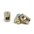 Miniatyrbillede 4 af 5: Farvegalvaniseret to-i-én møbelforbindelse vandret hulmøtrik et-ords rillehammer moder cylindrisk hammer moder positiv hulmøtrik 40 stk