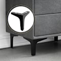 Miniatyrbillede 3 af 5: 4 stk. 13 cm sorte metalmøbelben - til skab, sofa, sofabord, tv-skab og andre møbelben.