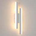 Miniatyrbillede 7 af 8: Moderne LED-væglamper, 16W akryl LED-indendørsvæglampe, 3000K varmt hvidt, lang LED-væglampe, væglampe til soveværelse 3000k Warm White  White