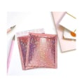 Miniatyrbilde 1 av 2: 10x12 tommers metallisk holografisk boblekonvolutt polstret konvolutt glitter fraktpose -- Pakke for små bedrifter (champagne, 5 stk) z
