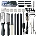 Miniatyrbillede 1 af 4: 23-delt pedikuresæt fodfil sæt rustfrit stål fodpleje værktøjer død hud callus remover ,z