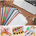 Miniatyrbillede 3 af 7: A4 Plastik Zip-mapper - 24 stk. Lynlås Filposer Mesh Zip Lock Dokument Tegnebogsholder Rejse Opbevaringspose til Kontorartikler og Rejsetilbehør 12 Colours  24 PCS A4