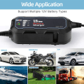 Miniatyrbillede 3 af 5: 12v 1500ma Automatisk Smart Motorcykel Batterioplader Vedligeholdelsesenhed Til Bil/rv/atv/båd Automatisk Batterioplader Med Led