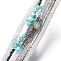 Miniatyrbild 5 av 6: Leopard Armband för Kvinnor, Boho Läder Wrap Multi-Layer Pärla Kristall Armband Smycken A7Feather A7Feather