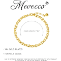 Miniatyrbild 4 av 6: Armband för kvinnor 14K guldpläterad delikat kedja enkelt smycke sött för flickor U Shape 2 Layer Satellite Chain