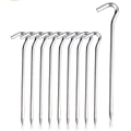 Miniatyrbilde 1 av 5: Metallplugger Heavy Duty Teltkroker Solid Aluminiumlegering Rustfrie Jordplugger For Hagemarkiser Fotturer Reiser Og Utendørs Camping(10stk, Sølv)