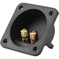 Miniatyrbillede 1 af 7: Queen.Y Højttaler Terminalboks Skal DIY Hjem Bil Stereo 2-Vejs 2 Kobber Binding Post Ledning Kabel Stik Akustiske Komponenter Black+Gold
