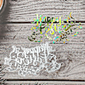 Miniatyrbild 4 av 5: Glad Påsk Ord Med Kanin Kyckling Metall Skärmaskin Stencil Diy Scrapbook Form