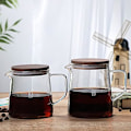Miniatyrbilde 8 av 8: Glass kaffekanne kaffekanne med lokk, isolert glasskanne kaffekanne isolert klar kanne for juice te kaffe vann (500 ml) Transparent 500 ml
