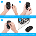 Pikkukuva 5 / 8: Näppäimistö ja hiiri -sarja, 2.4G kompakti ohut QWERTY UK -asettelu USB -näppäimistö ja langaton hiljainen hiiriyhdistelmä numeronäppäimistöllä Ergonominen energiansäästö