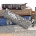 Miniatyrbild 5 av 5: Enkel stil Mini Multifunktionell Paljett Kosmetisk Väska Pennväska Kan Vända Modellering