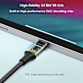 Miniatyrbillede 2 af 4: USB C til 3,5 mm Jack Adapter, USB C til 3,5 mm Hovedtelefonstik Adapter (1 stk, Sort)
