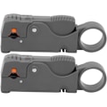 Miniatyrbilde 3 av 5: Kabelavstripper, dobbelt blad design koaksial kabelavstripping verktøysett kit (2 stk, grå)