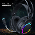 Miniatyrbillede 1 af 5: RGB Gaming Headset Professionelt Kablet Pc Gaming Headset Med 7.1 Surround Sound Støjreducerende Mikrofon Til Pc Bærbar Telefoner Sort