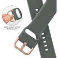 Miniatyrbilde 2 av 5: Kompatibel med Apple Watch-reimer 49mm 45mm 44mm 42mm 41mm 40mm 38mm, myk silikon sportsreim med klassisk spenne for iWatch-serien Smoke Purple/Olive Green 38/40/41 mm