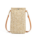 Miniatyrbild 1 av 6: Liten Axelväska, Mobilväska för Kvinnor, Axelväska i Halm, Handväska Vävda Handväska Axelväska Halm Sommar Kvinnor Armor Crossbody Beige