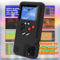 Miniatyrbillede 3 af 5: Spilkonsol Retro Selvstændig Etui 36 Sjove Minispil Farverig Skærm Videospil Etui til iPhone 15 (Sort) black