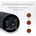 Miniatyrbillede 3 af 8: Bærbar elektrisk kaffekværn, Mcbazel elektrisk genopladelig mini kaffekværn med flere kværnindstillinger - sort Black