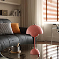 Miniatyrbillede 5 af 6: Moderne Blomsterpot Ledningsfri Bordlampe, Ledningsfri Mid Century Lampe, Sød Batteri Svampe Bordlampe, Lille Lampe til Natbord, Dæmpbar Touch Soveværelse La Pink