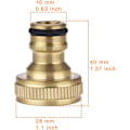Pikkukuva 2 / 6: 3/4-tuumainen BSP-puutarhaletkun hana-adapteri, messinkinen puutarhaletkun hana-adapteri, kierteitetty hana-adapteri 3/4 inch Female Thread