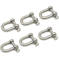 Miniatyrbilde 1 av 7: D-ringlås-M6/0,236\", 304 rustfritt stål D-ring for tung konstruksjon, rigging, bilberging, tauing, surringer, henging-6 M66 Pcs M66 Pcs