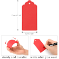 Miniatyrbillede 2 af 6: Kraftpapir Gavemærker - 100 stk Store Blanke Gavemærker - 5x10CM Røde Blanke Etiketter med snor til Gaver, 300g/m² Red 5x10CM100PCS