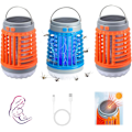 Miniatyrbilde 1 av 7: Killer, 2024 Ny Zaptek Mygg Zapper, BuzzBlast, USB-lading og solenergi, Perfekt for utendørs og innendørs (3 stk.) 3Pcs