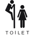 Pikkukuva 1 / 5: WC-tarrat Irrotettavat WC-istuimen kylpyhuoneen ovi Wc-kyltti