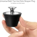 Miniatyrbild 3 av 5: Universal badplugg, avloppspropp för badkar och handfat (2 st, slumpmässig färg)