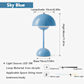 Miniatyrbillede 6 af 6: Moderne Blomsterpot Trådløs Bordlampe, Trådløs Mid Century Lampe, Sød Batteri Svampe Bordlampe, Lille Lampe til Natbord, Dæmpbar Touch Soveværelse La Blue